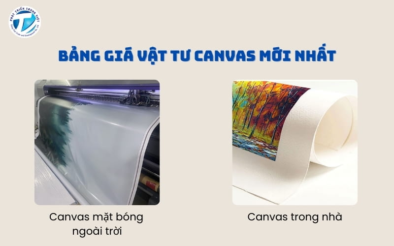 Bảng giá vải Canvas mới nhất - Trong nhà và mặt bóng ngoài trời loại tốt